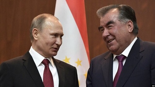 دیدار روسای جمهور روسیه و تاجیکستان در مسکو