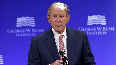 گاف وحشتناک جورج بوش در یک سخنرانی