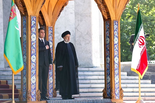 مراسم استقبال رسمی آیت الله رئیسی از رییس جمهور ترکمنستان