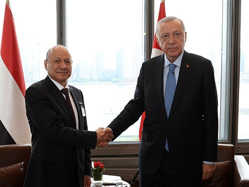 دیدار اردوغان با رئیس شورای ریاستی یمن