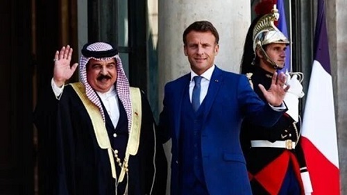 دیدار پادشاه بحرین و رئیس جمهور فرانسه