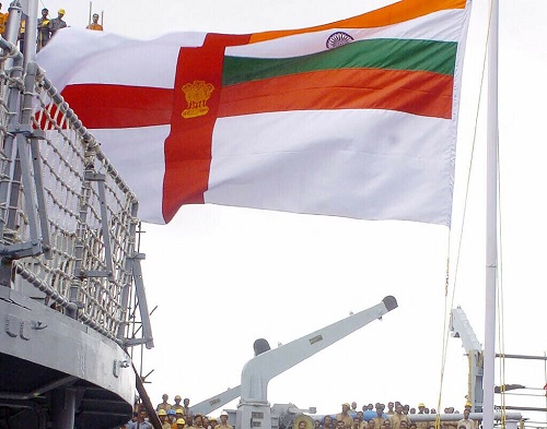 رونمایی از پرچم دریایی جدید هند