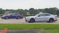 مسابقه درگ پورشه 911 GT3 و بی ام و M4 CSL