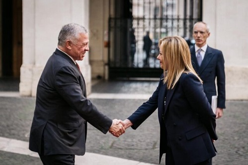 دیدار پادشاه اردن با نخست وزیر و رئیس جمهور ایتالیا