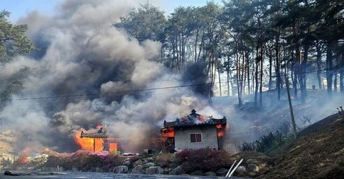آتش‌سوزی جنگلی در کره جنوبی قربانی گرفت