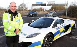 پلیس بریتانیا ابرخودروی مک لارن سوار می شود