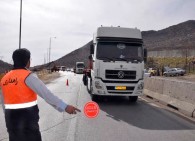 منع تردد خودروهای سنگین در محور هراز