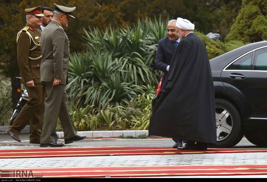 استقبال رسمی روحانی از نخست وزیر عراق