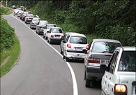 ترافیک پرحجم و روان در جاده های مازندران